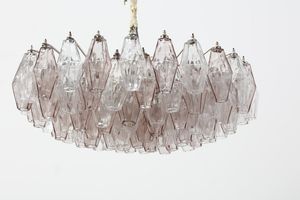 SCARPA CARLO (1906 - 1978) : Lampada a sospensione Poliedri per Venini  - Asta Asta 371 | DESIGN E ARTI DECORATIVE DEL NOVECENTO Online - Associazione Nazionale - Case d'Asta italiane