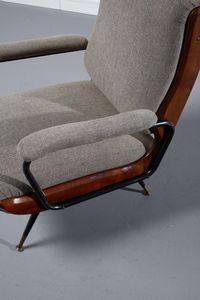 MANIFATTURA ITALIANA : Coppia di poltrone  - Asta Asta 371 | DESIGN E ARTI DECORATIVE DEL NOVECENTO Online - Associazione Nazionale - Case d'Asta italiane