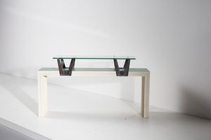 BORSANI OSVALDO (1911 - 1985) : attribuito. Coppia di consolle  - Asta Asta 371 | DESIGN E ARTI DECORATIVE DEL NOVECENTO Online - Associazione Nazionale - Case d'Asta italiane