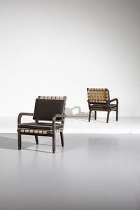 BOTTONI PIERO (1903 - 1973) : attribuito. Coppia di poltrone  - Asta Asta 371 | DESIGN E ARTI DECORATIVE DEL NOVECENTO Online - Associazione Nazionale - Case d'Asta italiane