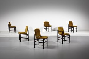 MANIFATTURA ITALIANA : Sei sedie  - Asta Asta 371 | DESIGN E ARTI DECORATIVE DEL NOVECENTO Online - Associazione Nazionale - Case d'Asta italiane