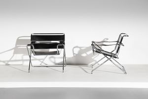 BREUER MARCEL LAJOS (1902 - 1981) : Coppia di poltrone pieghevoli N. B4  - Asta Asta 371 | DESIGN E ARTI DECORATIVE DEL NOVECENTO Online - Associazione Nazionale - Case d'Asta italiane