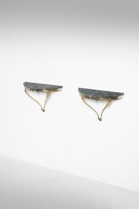 MANIFATTURA ITALIANA : Coppia di consolle  - Asta Asta 371 | DESIGN E ARTI DECORATIVE DEL NOVECENTO Online - Associazione Nazionale - Case d'Asta italiane