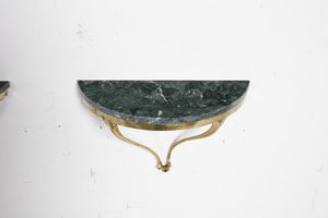 MANIFATTURA ITALIANA : Coppia di consolle  - Asta Asta 371 | DESIGN E ARTI DECORATIVE DEL NOVECENTO Online - Associazione Nazionale - Case d'Asta italiane