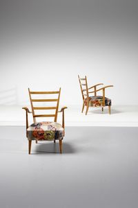 BUFFA PAOLO (1903 - 1970) - attribuito. Coppia di poltrone