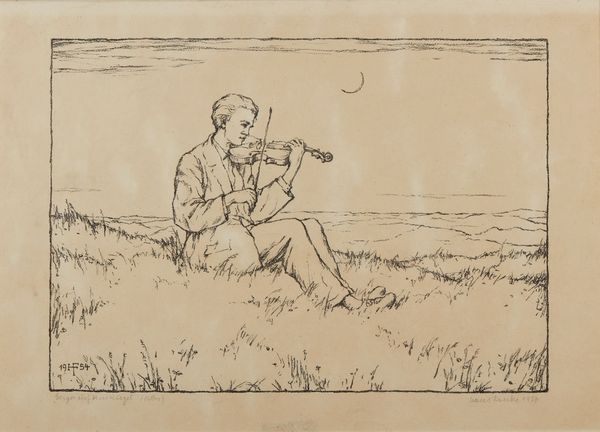 FRANKE HANS (1892 - 1975) : Geiger auf dem Hugel.  - Asta Asta 372 | ARTE MODERNA E CONTEMPORANEA Virtuale - Associazione Nazionale - Case d'Asta italiane