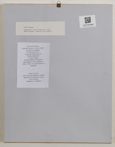 TURCATO GIULIO (1912 - 1995) : Senza titolo.  - Asta Asta 372 | ARTE MODERNA E CONTEMPORANEA Virtuale - Associazione Nazionale - Case d'Asta italiane