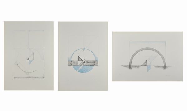 CASARI MAURIZIO (n. 1939) : Cartella composta da n. 3 fogli.  - Asta Asta 372 | ARTE MODERNA E CONTEMPORANEA Virtuale - Associazione Nazionale - Case d'Asta italiane