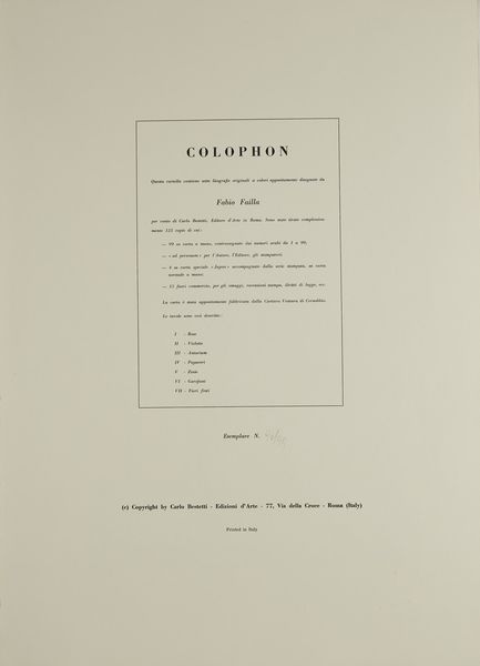 FAILLA FABIO (1917 - 1987) : Sette fiori di Failla.  - Asta Asta 372 | ARTE MODERNA E CONTEMPORANEA Virtuale - Associazione Nazionale - Case d'Asta italiane