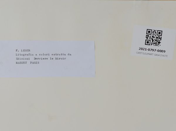 LEGER FERNAND (1881 - 1955) : Senza titolo.  - Asta Asta 372 | ARTE MODERNA E CONTEMPORANEA Virtuale - Associazione Nazionale - Case d'Asta italiane