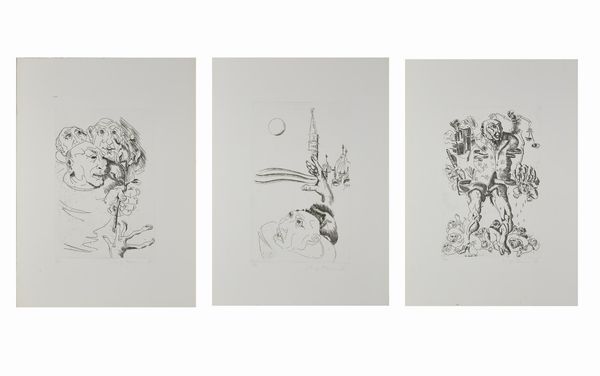 BENNATI LUIGI (n. 1929) : Cartella composta da n. 3 fogli.  - Asta Asta 372 | ARTE MODERNA E CONTEMPORANEA Virtuale - Associazione Nazionale - Case d'Asta italiane