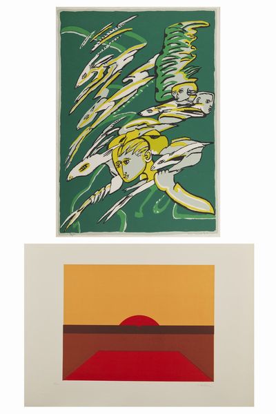 AUTORI VARI : Lotto composto da n. 2 fogli.  - Asta Asta 372 | ARTE MODERNA E CONTEMPORANEA Virtuale - Associazione Nazionale - Case d'Asta italiane