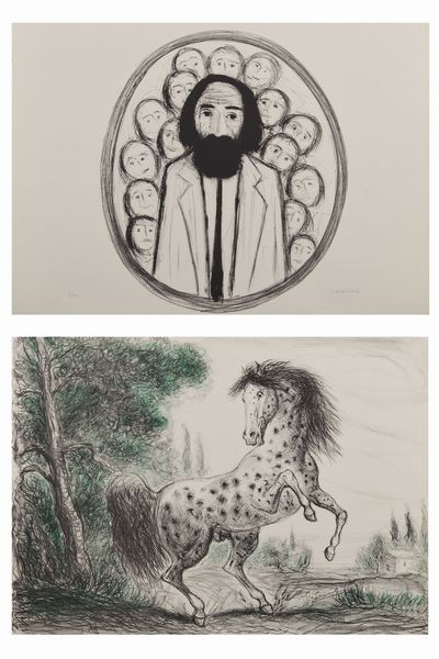 AUTORI VARI : Lotto composto da n. 2 fogli.  - Asta Asta 372 | ARTE MODERNA E CONTEMPORANEA Virtuale - Associazione Nazionale - Case d'Asta italiane