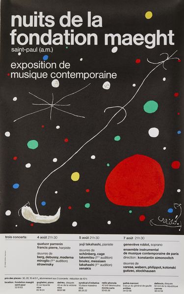 MIRO' JOAN (1893 - 1983) : Nuits de la Fondation Maeght.  - Asta Asta 372 | ARTE MODERNA E CONTEMPORANEA Virtuale - Associazione Nazionale - Case d'Asta italiane