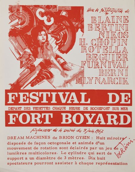 BERTINI GIANNI (1922 - 2010) : Festival de Fort Boyard.  - Asta Asta 372 | ARTE MODERNA E CONTEMPORANEA Virtuale - Associazione Nazionale - Case d'Asta italiane