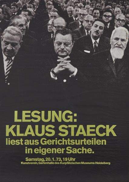STAECK KLAUS  (n. 1938) : Lesung: KlausStaeck liest aus Gerichtsurteilen in eigener Sache.  - Asta Asta 372 | ARTE MODERNA E CONTEMPORANEA Virtuale - Associazione Nazionale - Case d'Asta italiane