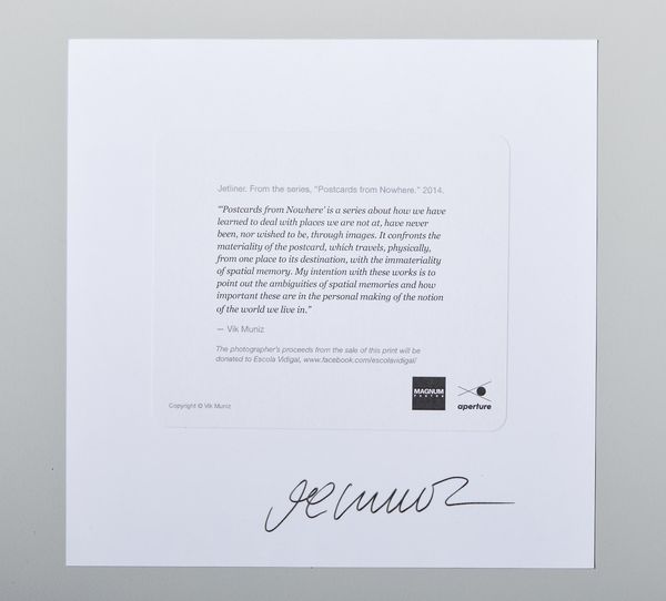 MUNIZ VIK (n. 1961) : Jetliner, dalla serie'' Postcards from Nowhere, 2014''  - Asta Asta 372 | ARTE MODERNA E CONTEMPORANEA Virtuale - Associazione Nazionale - Case d'Asta italiane