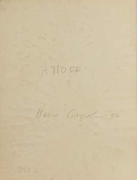 CINGOLANI MARCO (n. 1961) : Attore.  - Asta Asta 372 | ARTE MODERNA E CONTEMPORANEA Virtuale - Associazione Nazionale - Case d'Asta italiane