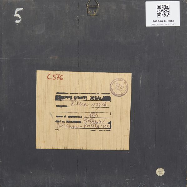 GRUPPO DECALAGE : Libera uscita.  - Asta Asta 372 | ARTE MODERNA E CONTEMPORANEA Virtuale - Associazione Nazionale - Case d'Asta italiane