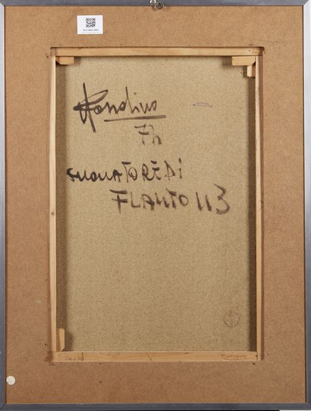 AUTORE NON IDENTIFICATO : Suonatore di Flauto.  - Asta Asta 372 | ARTE MODERNA E CONTEMPORANEA Virtuale - Associazione Nazionale - Case d'Asta italiane