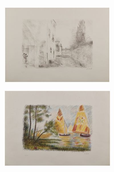 CASCELLA MICHELE (1892 - 1989) : Lotto composto da n. 2 fogli.  - Asta Asta 372 | ARTE MODERNA E CONTEMPORANEA Virtuale - Associazione Nazionale - Case d'Asta italiane