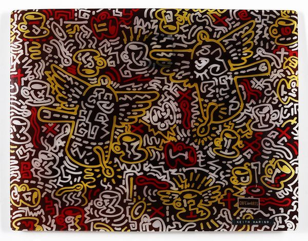 HARING KEITH  (1958 - 1990) : (ATT.TO). Senza titolo.  - Asta Asta 372 | ARTE MODERNA E CONTEMPORANEA Virtuale - Associazione Nazionale - Case d'Asta italiane