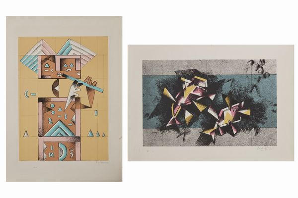 KODRA IBRAHIM (1918 - 2006) : Lotto composto da n. 2 fogli.  - Asta Asta 372 | ARTE MODERNA E CONTEMPORANEA Virtuale - Associazione Nazionale - Case d'Asta italiane