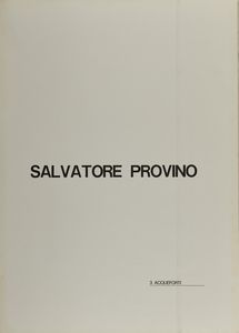 PROVINO SALVATORE (n. 1943) : Cartella composta da n. 3 grafiche.  - Asta Asta 372 | ARTE MODERNA E CONTEMPORANEA Virtuale - Associazione Nazionale - Case d'Asta italiane