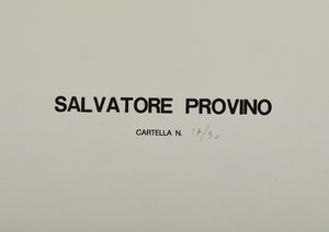 PROVINO SALVATORE (n. 1943) : Cartella composta da n. 3 grafiche.  - Asta Asta 372 | ARTE MODERNA E CONTEMPORANEA Virtuale - Associazione Nazionale - Case d'Asta italiane