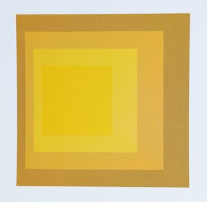 ALBERS JOSEF (1888 - 1976) - Omaggio al quadrato: partendo dal giallo.