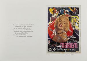 ROTELLA MIMMO (1918 - 2006) - Marilyn, il mito di un'epoca.