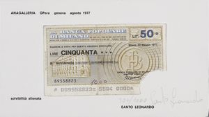 SANTO LEONARDO (n. 1949) - Lotto composto da n.2 fogli.