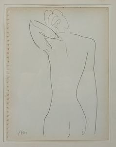 MATISSE HENRI (1869 - 1954) : D'Apres. Nudo di schiena.  - Asta Asta 372 | ARTE MODERNA E CONTEMPORANEA Virtuale - Associazione Nazionale - Case d'Asta italiane