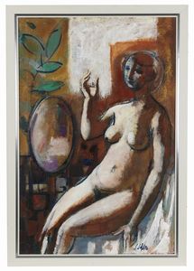 SOPELSA LUCIANO (n. 1921) - Donna allo specchio.