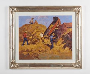 ZAVALIER  RENZO : Trebbiatori.  - Asta Asta 372 | ARTE MODERNA E CONTEMPORANEA Virtuale - Associazione Nazionale - Case d'Asta italiane