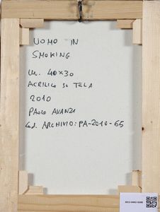 AVANZI PAOLO (n. 1958) : Uomo in smoking.  - Asta Asta 372 | ARTE MODERNA E CONTEMPORANEA Virtuale - Associazione Nazionale - Case d'Asta italiane