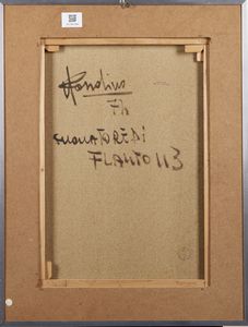 AUTORE NON IDENTIFICATO : Suonatore di Flauto.  - Asta Asta 372 | ARTE MODERNA E CONTEMPORANEA Virtuale - Associazione Nazionale - Case d'Asta italiane