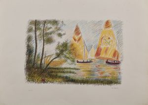 CASCELLA MICHELE (1892 - 1989) : Lotto composto da n. 2 fogli.  - Asta Asta 372 | ARTE MODERNA E CONTEMPORANEA Virtuale - Associazione Nazionale - Case d'Asta italiane