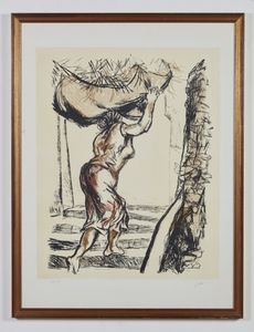 GUTTUSO RENATO (1912 - 1987) : Senza titolo.  - Asta Asta 372 | ARTE MODERNA E CONTEMPORANEA Virtuale - Associazione Nazionale - Case d'Asta italiane