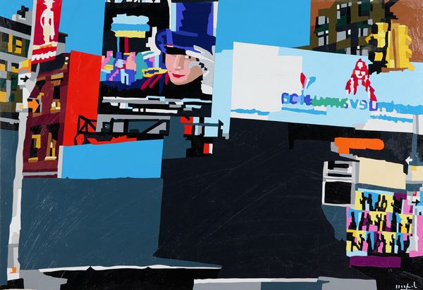 Ugo Nespolo : New York Street and chocolate face  - Asta Arte Moderna e Contemporanea - Associazione Nazionale - Case d'Asta italiane