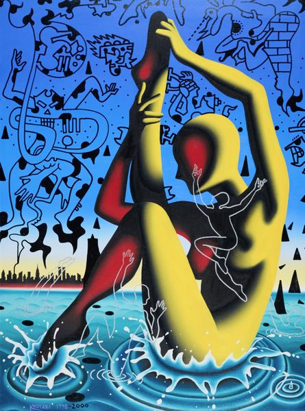 Mark Kostabi : Splash  - Asta Arte Moderna e Contemporanea - Associazione Nazionale - Case d'Asta italiane