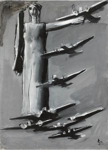 Mario Sironi - Bozzetto per illustrazione