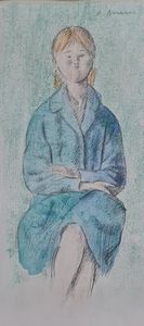 Antonio Bueno - Figura (Ragazza seduta)