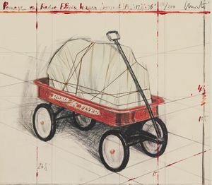 Christo - Package on Radio Flyer Wagon, Project