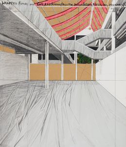 Christo - Wrappend floors and covered windows (Project for Museum Wurth Kunzelsau Germany)