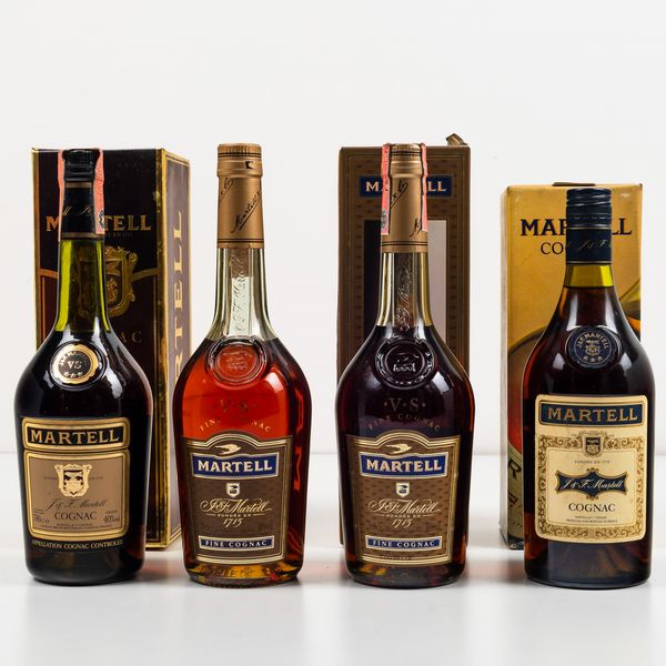Martell, Cognac Very Special Tre Star<BR>Martell, Cognac Tre Star<BR>Martell, Cognac V.S.  - Asta Spirito del tempo  - Associazione Nazionale - Case d'Asta italiane