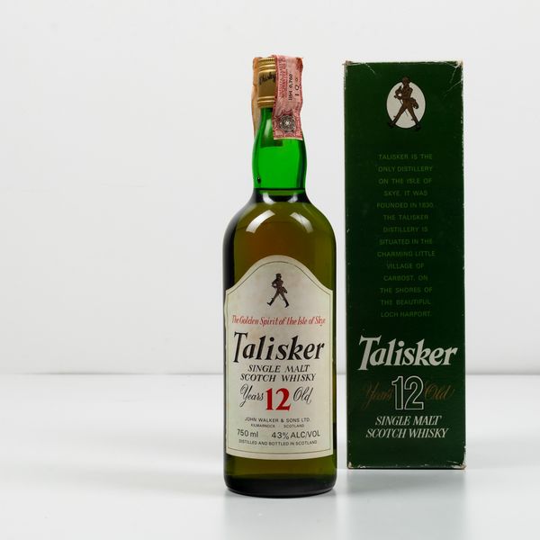 Talisker, Single Malt Scotch Whisky 12 years old  - Asta Spirito del tempo  - Associazione Nazionale - Case d'Asta italiane