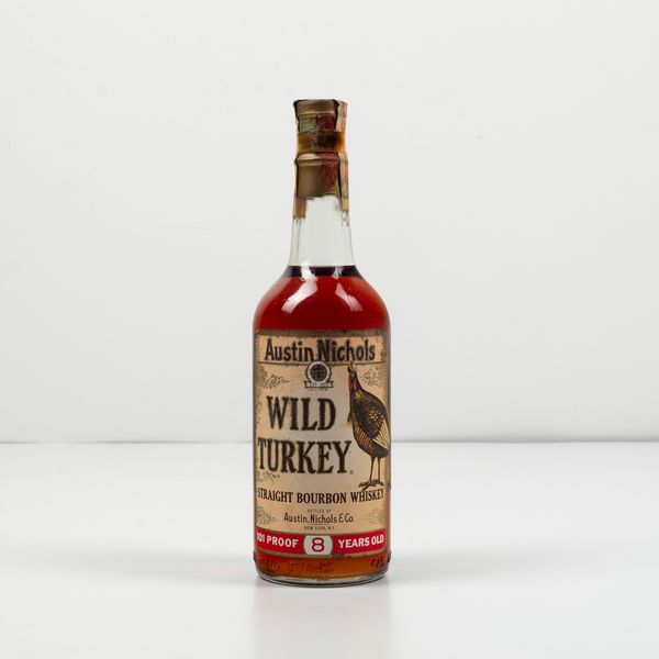 Wild Turkey, Straight Bourbon Whiskey 8 years old  - Asta Spirito del tempo  - Associazione Nazionale - Case d'Asta italiane