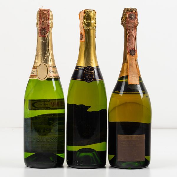San Marten, Marc de France<BR>Joseph Perrier, Marc de Champagne<BR>Veuve Clicquot Ponsardin, Marc de Champagne  - Asta Spirito del tempo  - Associazione Nazionale - Case d'Asta italiane