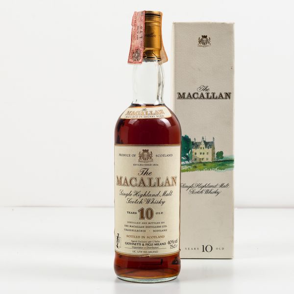 Macallan, Single Highland Malt Scotch Whisky 10 years old  - Asta Spirito del tempo  - Associazione Nazionale - Case d'Asta italiane